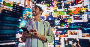 future-led-wall-technology Futuristic LED video wall integrated with IoT