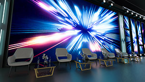 led-wall-public-art-installation LED video wall in an interactive public art installation